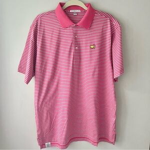 Peter Millar | Pink Striped Masters Augusta Polo Shirt